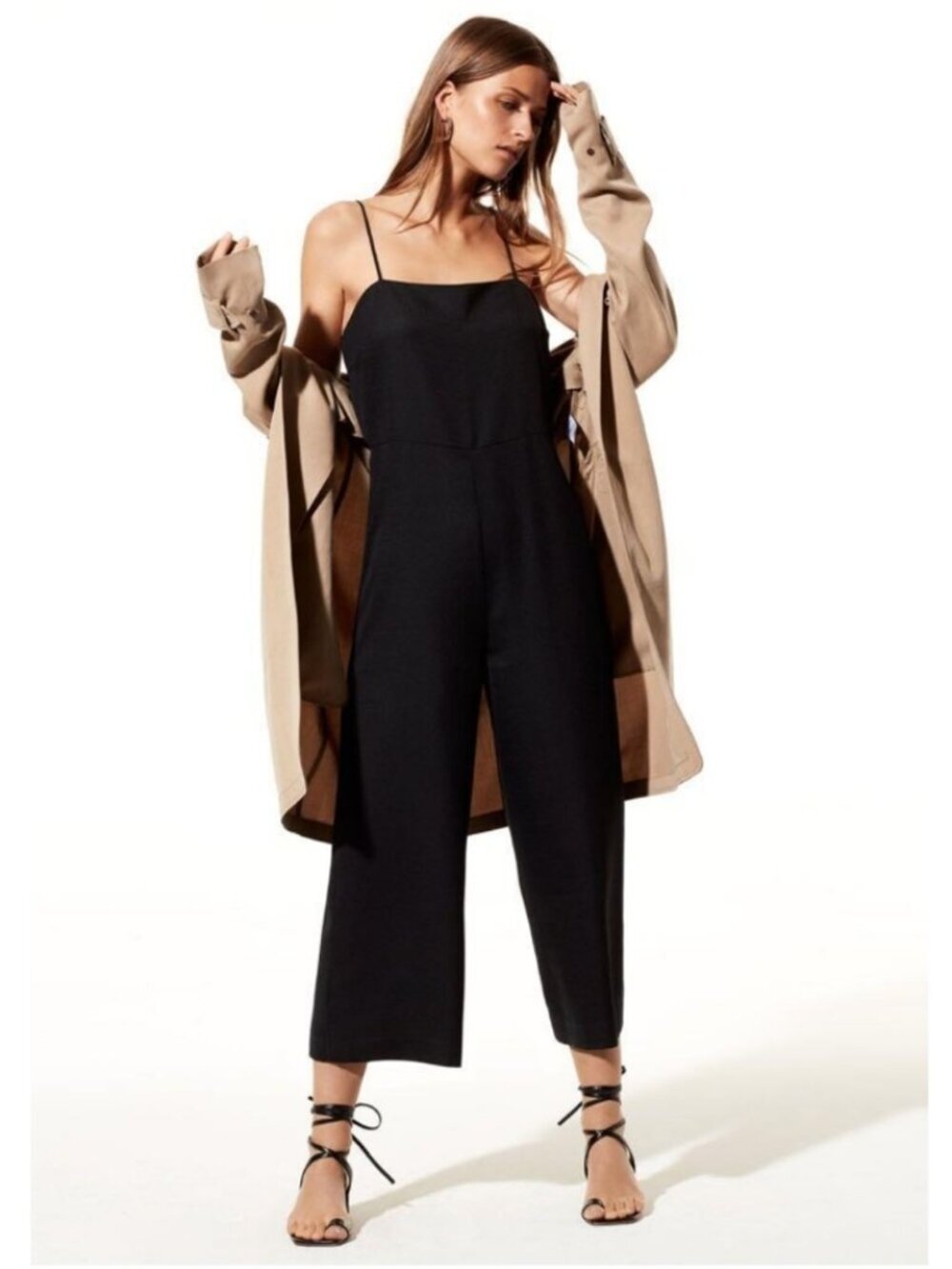 Aritzia Babaton Estaban Skinny Strap Jumpsuit Black Size 00